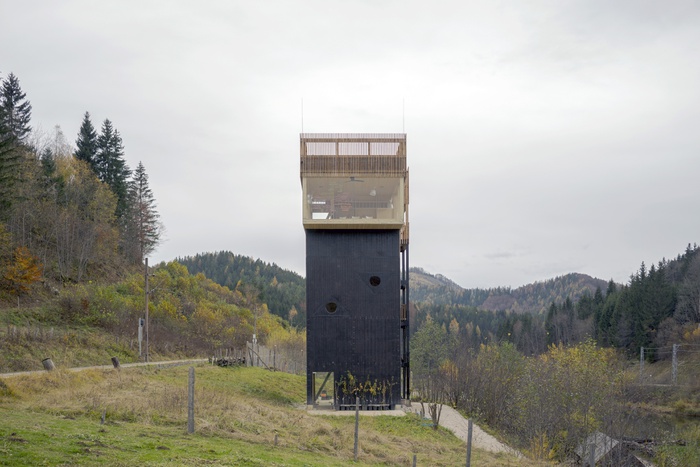 form - follies - function | „Das fliegende Klassenzimmer“ | Ansicht |  Naturpark Ötscher Tormäuer | Wienerbruck |