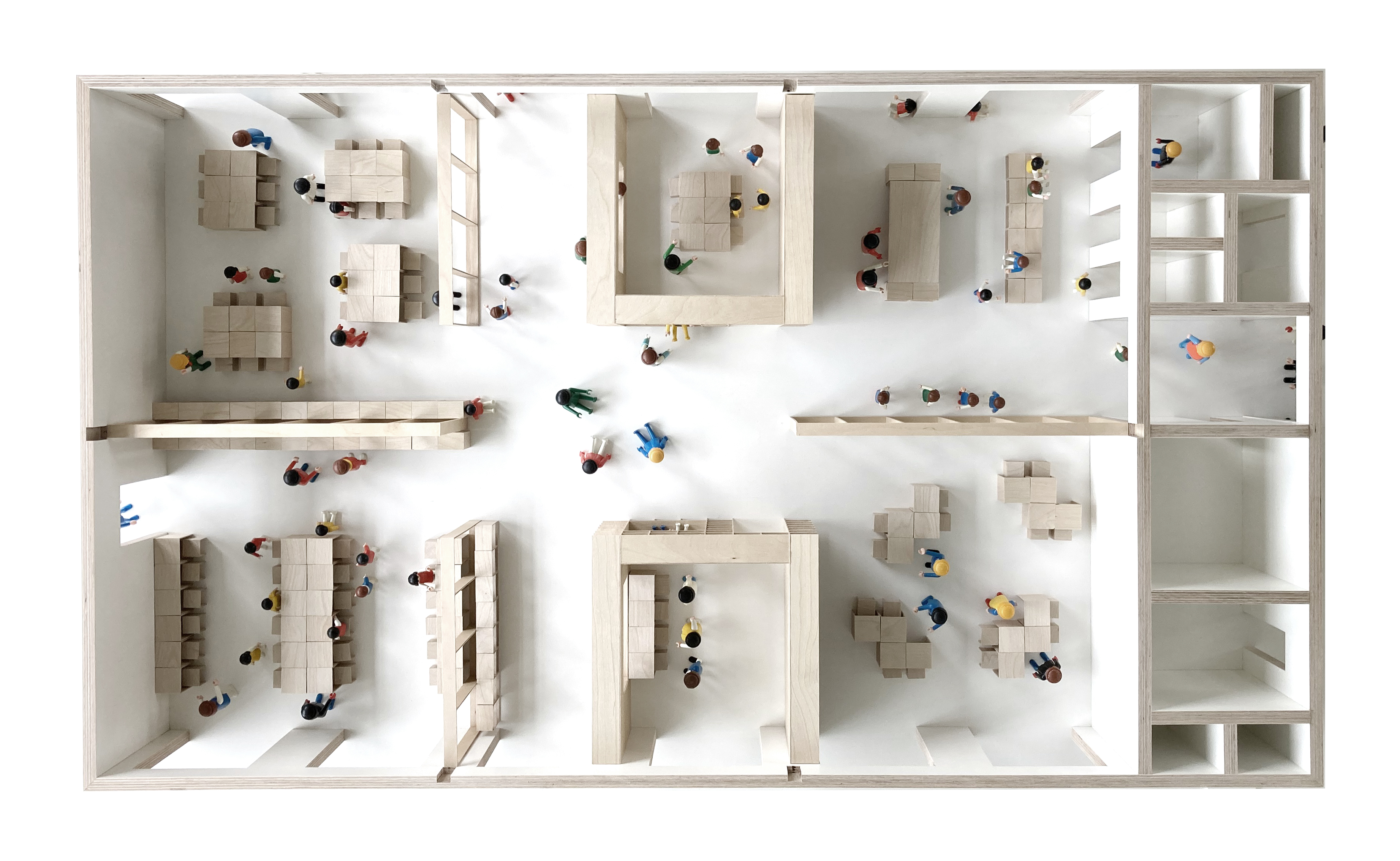 modell_ohne.jpg Innovative Schulbauten für eine hochwertige und zeitgemäße Bildung, "Pilotprojekt Schulbau Open Source Weimar", in Kooperation mit der Stadt Weimar und der IBA Thüringen