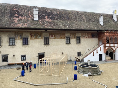 Aufbau Hof Schallaburg