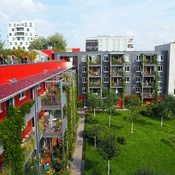 Wohnbau in Ackermannbogen | Schwabing-West in München der Wohnbaugenossenschaft wagnis, Planung: A2freising Architekten, Fertigstellung 2014