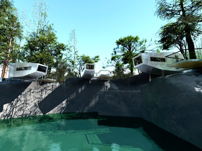 Baumhaus-Lodge Schrems – © Baumhaus-Lodge Schrems, Architektur und Rendering: baumraum_Andreas Wenning Baumhaus-Lodge Schrems